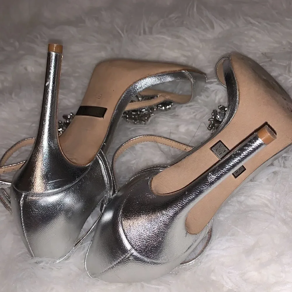 Badgley Mischka 'Leigh' Embellished Evening Sandal